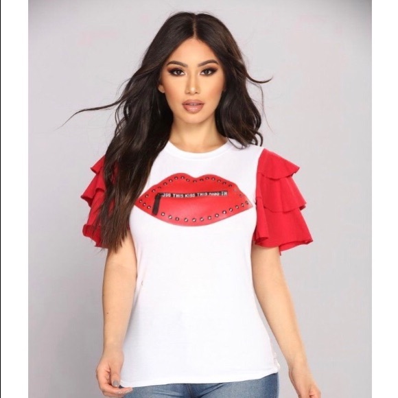 Kiss This Ruffle Top - Picture 1 of 5